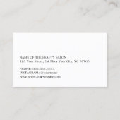 Cool Bold Zwart Wit Rode Salon Afspraakkorting Kortingskaartje (Achterkant)