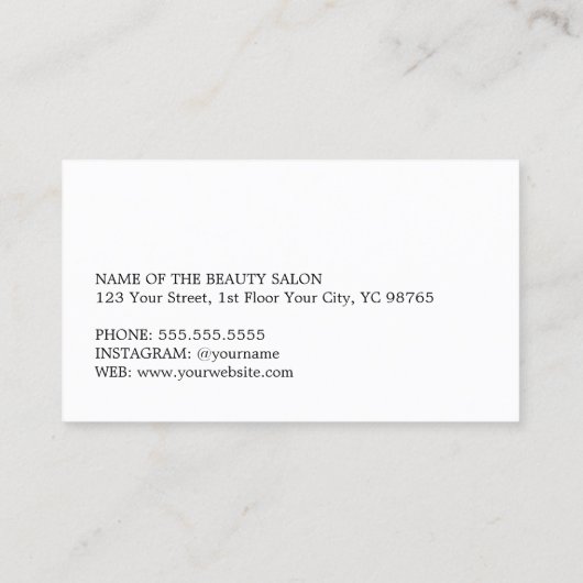 Cool Bold Zwart Wit Rode Salon Afspraakkorting Kortingskaartje (Achterkant)