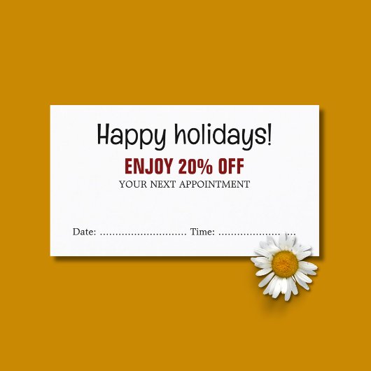 Cool Bold Zwart Wit Rode Salon Afspraakkorting Kortingskaartje