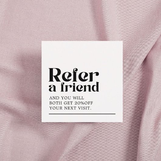 Cool Bold Zwart Wit Schoonheidssalon Aanbevelingskaartje