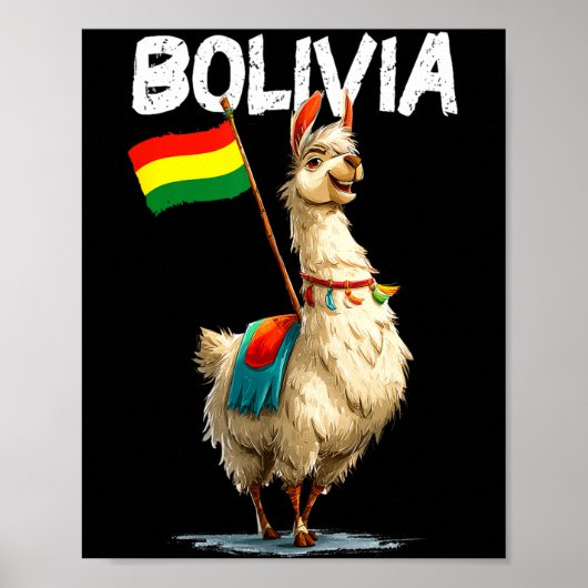 Cool Bolivian Llama Costume For Bolivia Lovers Poster (Voorkant)