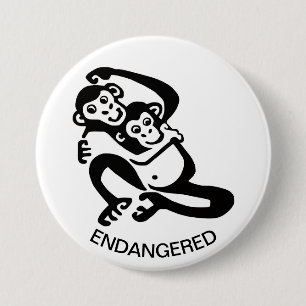 Cool BONOBO - Chimpansee - Conservatie - Ecologie Ronde Button 7,6 Cm