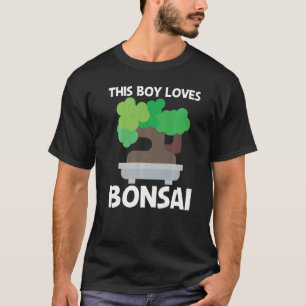 Cool Bonsai voor jongens Kids Boom Plant Tuin T-shirt