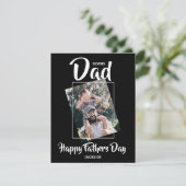 Cool Bonus dad | foto | Fethers Day Holiday Kaart (Staand voorkant)