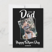 Cool Bonus dad | foto | Fethers Day Holiday Kaart (Voorkant)