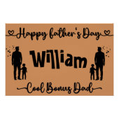 Cool Bonus Papa Happy Vaderdag | Perfect Poster (Voorkant)