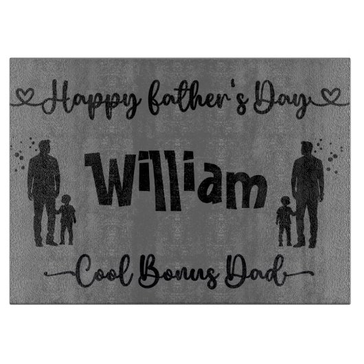 Cool Bonus Papa Happy Vaderdag | Snijplank (Voorkant)