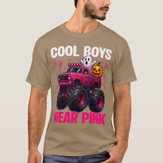 Cool Boo draagt roze Monsterruck borstkanker jonge T-shirt