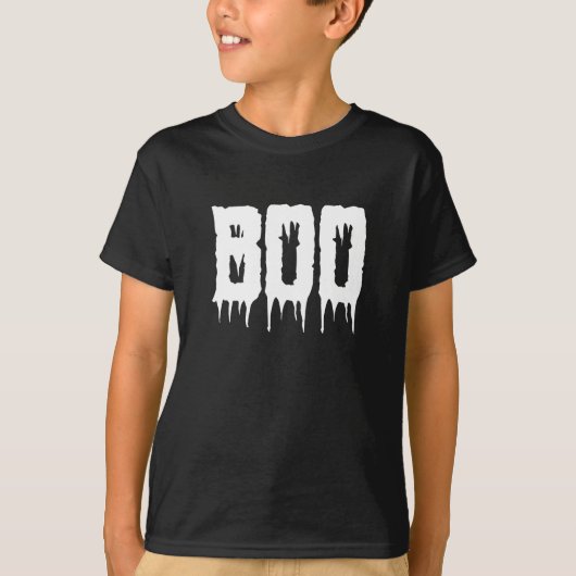 Cool BOO Drippy Script Funny Kind Halloween T-shirt (Voorkant)