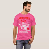 Cool boogschieten tante van een boogschutter tante t-shirt (Voorkant volledig)