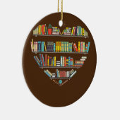 Cool Books Reading Man Women Book Lover Literacy Keramisch Ornament (Rechts)