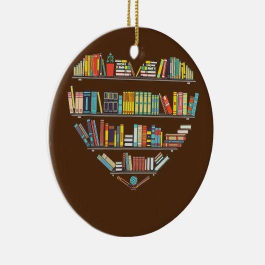 Cool Books Reading Man Women Book Lover Literacy Keramisch Ornament (Rechts)