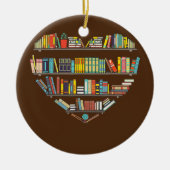 Cool Books Reading Man Women Book Lover Literacy Keramisch Ornament (Voorkant)