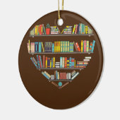 Cool Books Reading Man Women Book Lover Literacy Keramisch Ornament (Links)