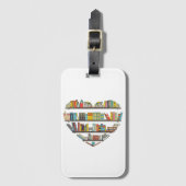 Cool Books Reading Men Women Book Literacy L Bagagelabel (Voorkant (verticaal))