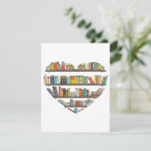 Cool Books Reading Men Women Book Literacy L Informatiekaartje (Staand voorkant)