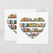 Cool Books Reading Men Women Book Literacy L Kaart (Voorkant / Achterkant)