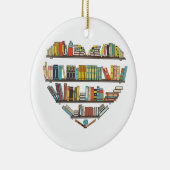 Cool Books Reading Men Women Book Literacy L Keramisch Ornament (Rechts)