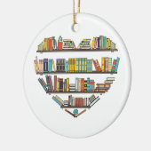 Cool Books Reading Men Women Book Literacy L Keramisch Ornament (Links)