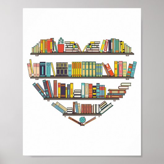 Cool Books Reading Men Women Book Literacy L Poster (Voorkant)