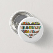 Cool Books Reading Men Women Book Literacy L Ronde Button 3,2 Cm (Voorkant /achterkant)