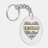 Cool Books Reading Men Women Book Literacy L Sleutelhanger (Voorkant Links)