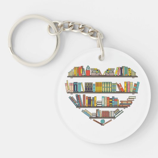 Cool Books Reading Men Women Book Literacy L Sleutelhanger (Voorkant)