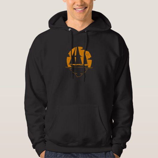 Cool Boot Zeiljacht Eigenaar Sailor Hoodie (Voorkant)