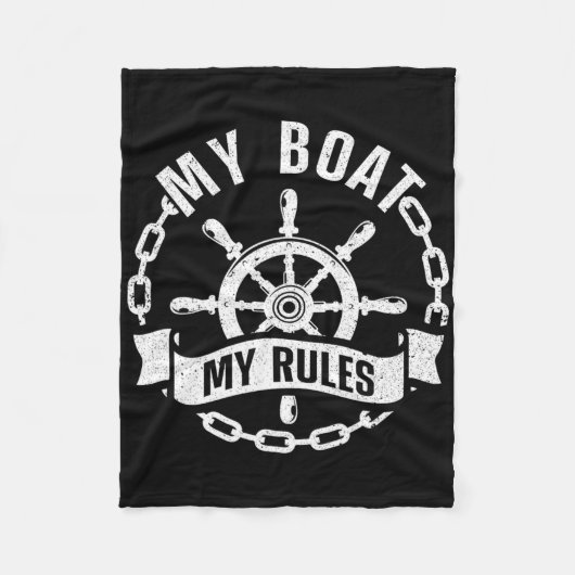 Cool Bootkapitein Design Voor Mannen Vrouwen Bootk Fleece Deken (Voorkant)