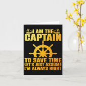 Cool Bootkapitein Voor Mannen Vrouwen Varend Ponto Kaart (Gele Bloem)