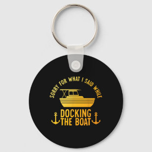 Cool bootkunst voor mannen vrouwen varen aanmeren sleutelhanger
