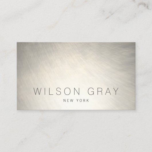 Cool Borhed Silver Modern Chic Industrial Visitekaartje (Voorkant)