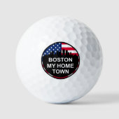 Cool Boston Home Town Skyline Golf Balls Golfballen (Voorkant)