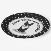 Cool Boston Terrier Dog (zwart) met zonnebril Papieren Bordje (Gekanteld)