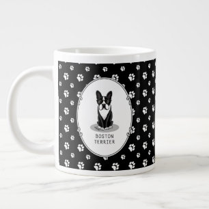 Cool Boston Terrier met zonnebril (zwart) Grote Koffiekop