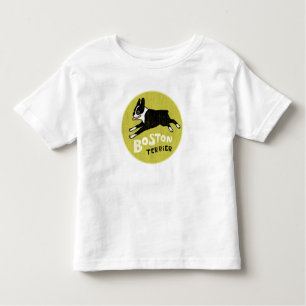 Cool Boston Terrier Style Cute Pet Dog Kinder Shirts