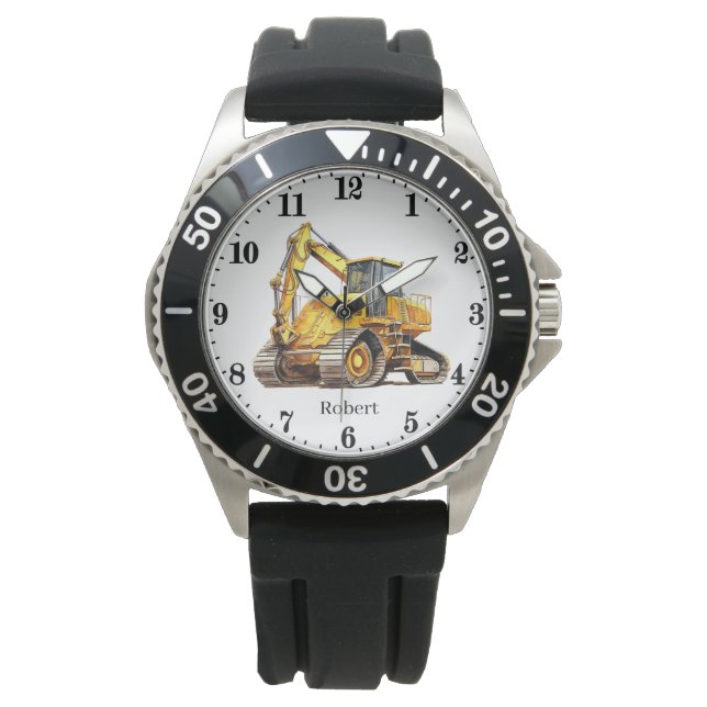 Cool Bouwvakkers mannen Horloge (Voorkant)