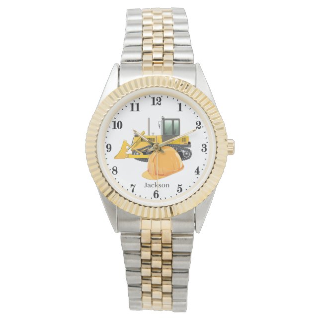 Cool Bouwvakkers mannen Horloge (Voorkant)
