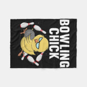 Cool Bowler voor dames en heren dames Bowling Chic Fleece Deken (Voorkant (Horizontaal))