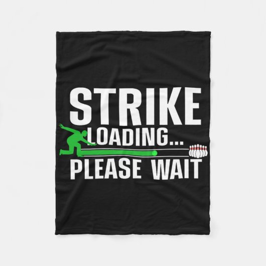 Cool Bowling Art voor mannen Kinder Bowler Bowling Fleece Deken (Voorkant)