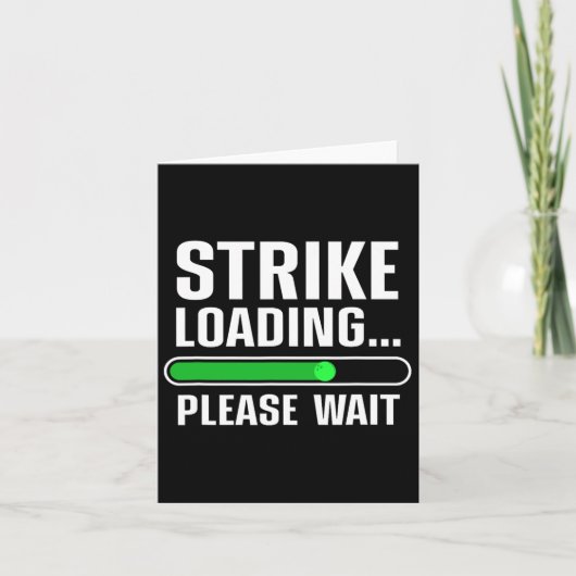 Cool Bowling Art voor mannen Kinder Bowler Bowling Kaart (Voorkant)