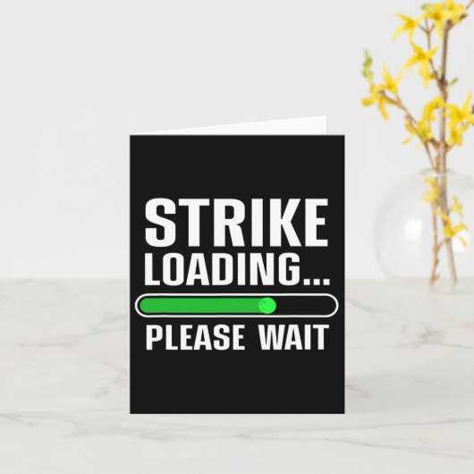 Cool Bowling Art voor mannen Kinder Bowler Bowling Kaart (Gele Bloem)