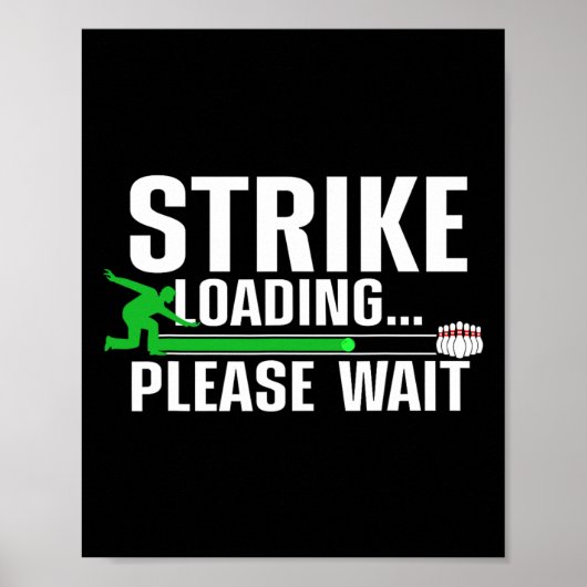 Cool Bowling Art voor mannen Kinder Bowler Bowling Poster (Voorkant)