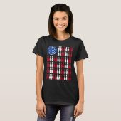 Cool Bowling Bowler Mannen Dames Team American Fla T-shirt (Voorkant volledig)