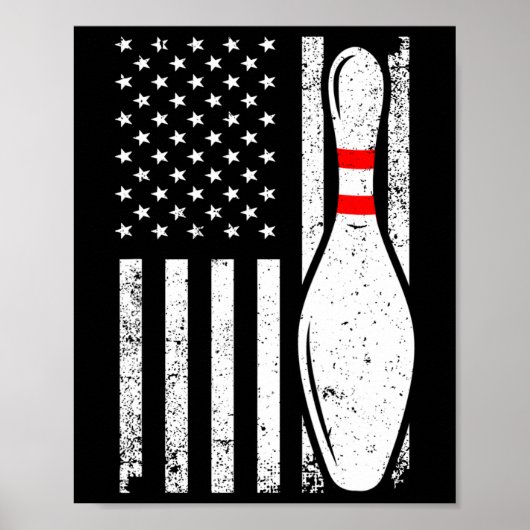 Cool Bowling Design voor mannen Bowler Bowling P Poster (Voorkant)