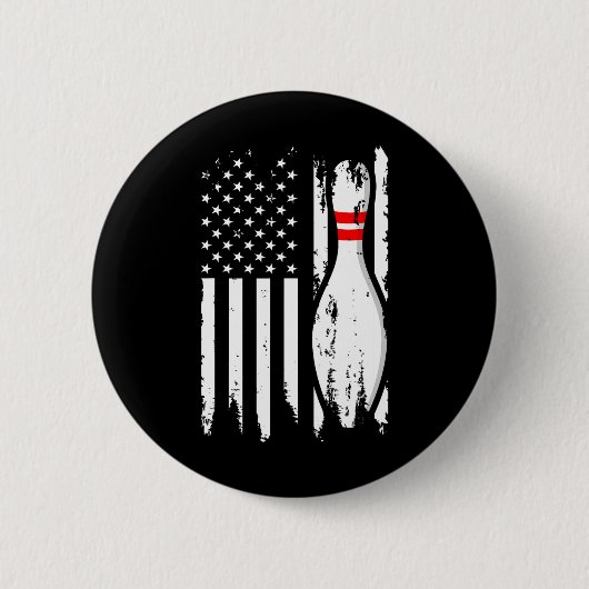 Cool Bowling Design voor mannen Bowler Bowling P Ronde Button 5,7 Cm (Voorkant)