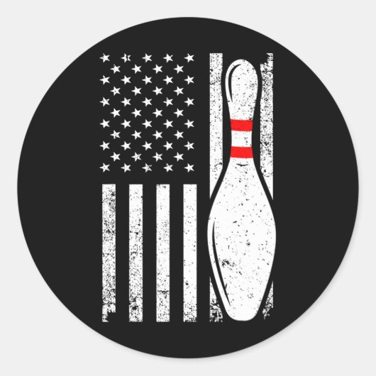Cool Bowling Design voor mannen Bowler Bowling P Ronde Sticker (Voorkant)
