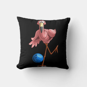 Cool Bowling Flamingo Fun Shorevogels Lover Player Kussen