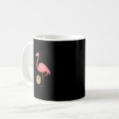 Cool Bowling Flamingo Funny Shorebird Lover Playe Koffiemok (Voorkant links)