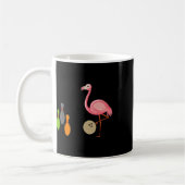 Cool Bowling Flamingo Funny Shorebird Lover Playe Koffiemok (Links)